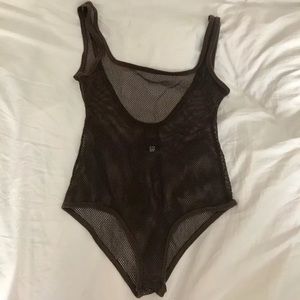 Jean-Paul Gaultier Classique 90’s mesh bodysuit.